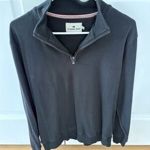 The Normal Brand Men's Charcoal Zip-Up Sweater